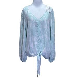 Suvimuga Tie Dye Wrap Tye Blouse New with Tags Size Large